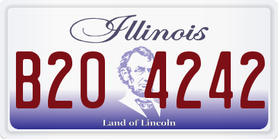 IL license plate B204242