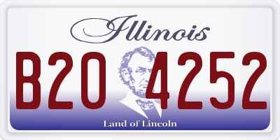 IL license plate B204252