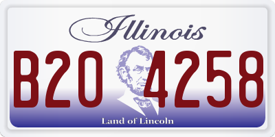 IL license plate B204258