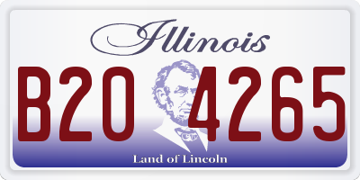 IL license plate B204265