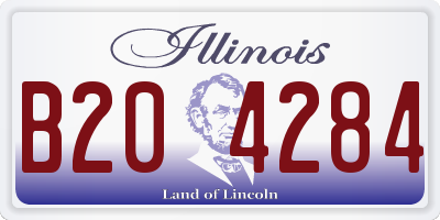 IL license plate B204284
