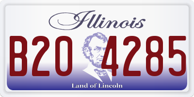 IL license plate B204285