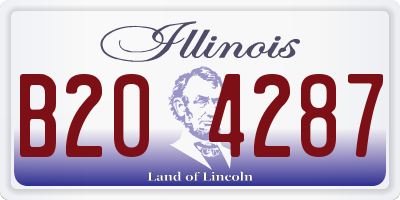 IL license plate B204287