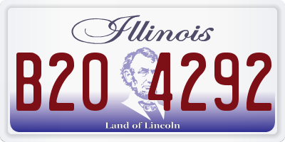 IL license plate B204292