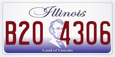 IL license plate B204306