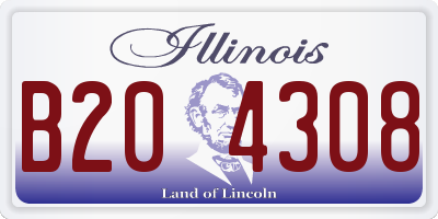 IL license plate B204308