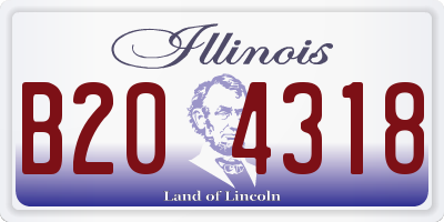 IL license plate B204318