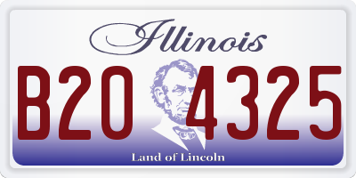 IL license plate B204325