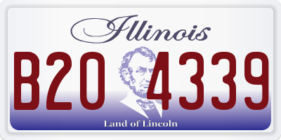 IL license plate B204339