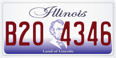 IL license plate B204346