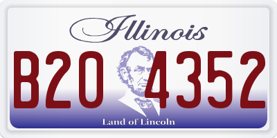 IL license plate B204352