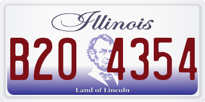 IL license plate B204354