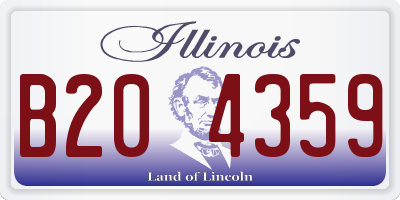 IL license plate B204359
