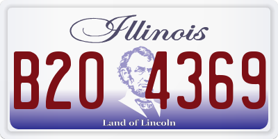 IL license plate B204369