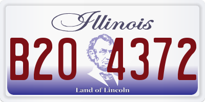 IL license plate B204372