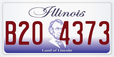 IL license plate B204373