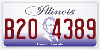 IL license plate B204389
