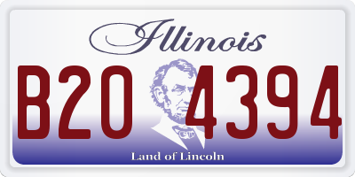 IL license plate B204394