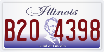 IL license plate B204398