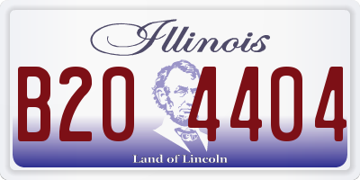 IL license plate B204404