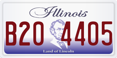 IL license plate B204405