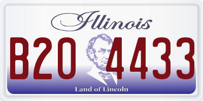 IL license plate B204433