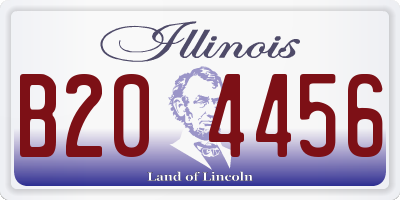 IL license plate B204456
