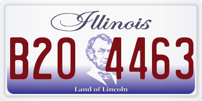 IL license plate B204463