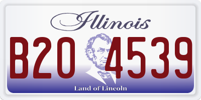 IL license plate B204539