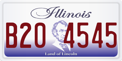 IL license plate B204545