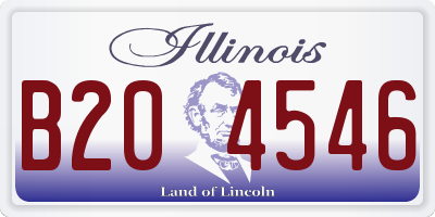 IL license plate B204546