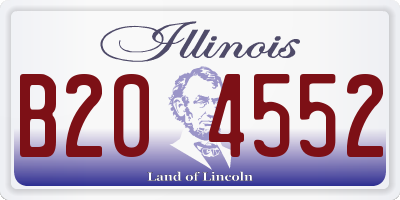 IL license plate B204552