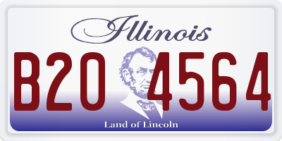 IL license plate B204564