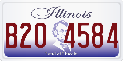 IL license plate B204584