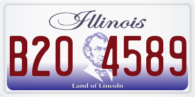 IL license plate B204589