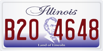 IL license plate B204648