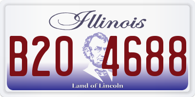 IL license plate B204688