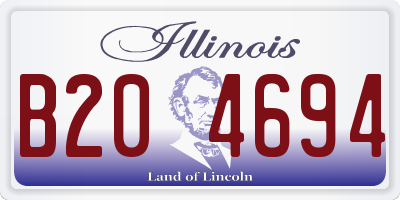 IL license plate B204694