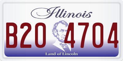IL license plate B204704