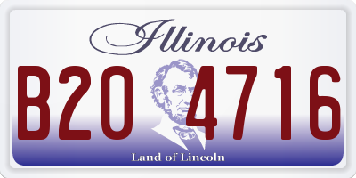 IL license plate B204716