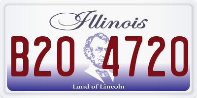 IL license plate B204720