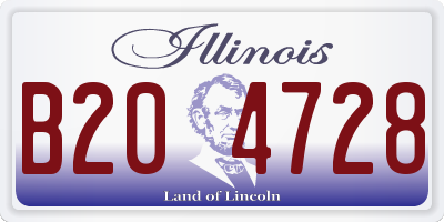 IL license plate B204728