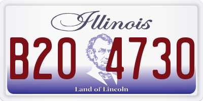 IL license plate B204730