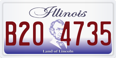 IL license plate B204735