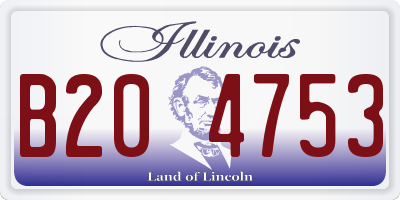 IL license plate B204753