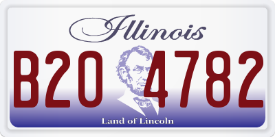 IL license plate B204782