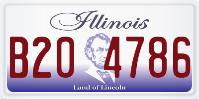 IL license plate B204786