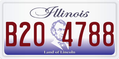 IL license plate B204788