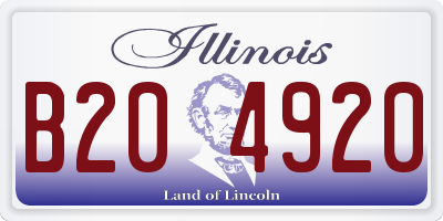 IL license plate B204920