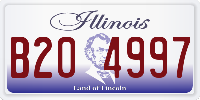 IL license plate B204997